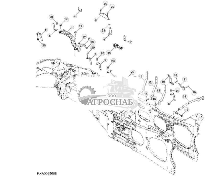 ОПОРЫ ЖГУТА ПРОВОДОВ И КРЕСТОВИНА 